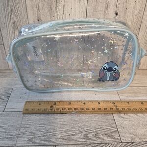 Clear Cosmetic Bag with Stitch Design